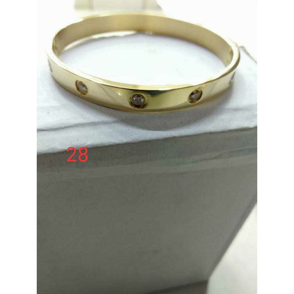 Round Dimond Golden Colorful Jents Kada Bracelet Ms-1907