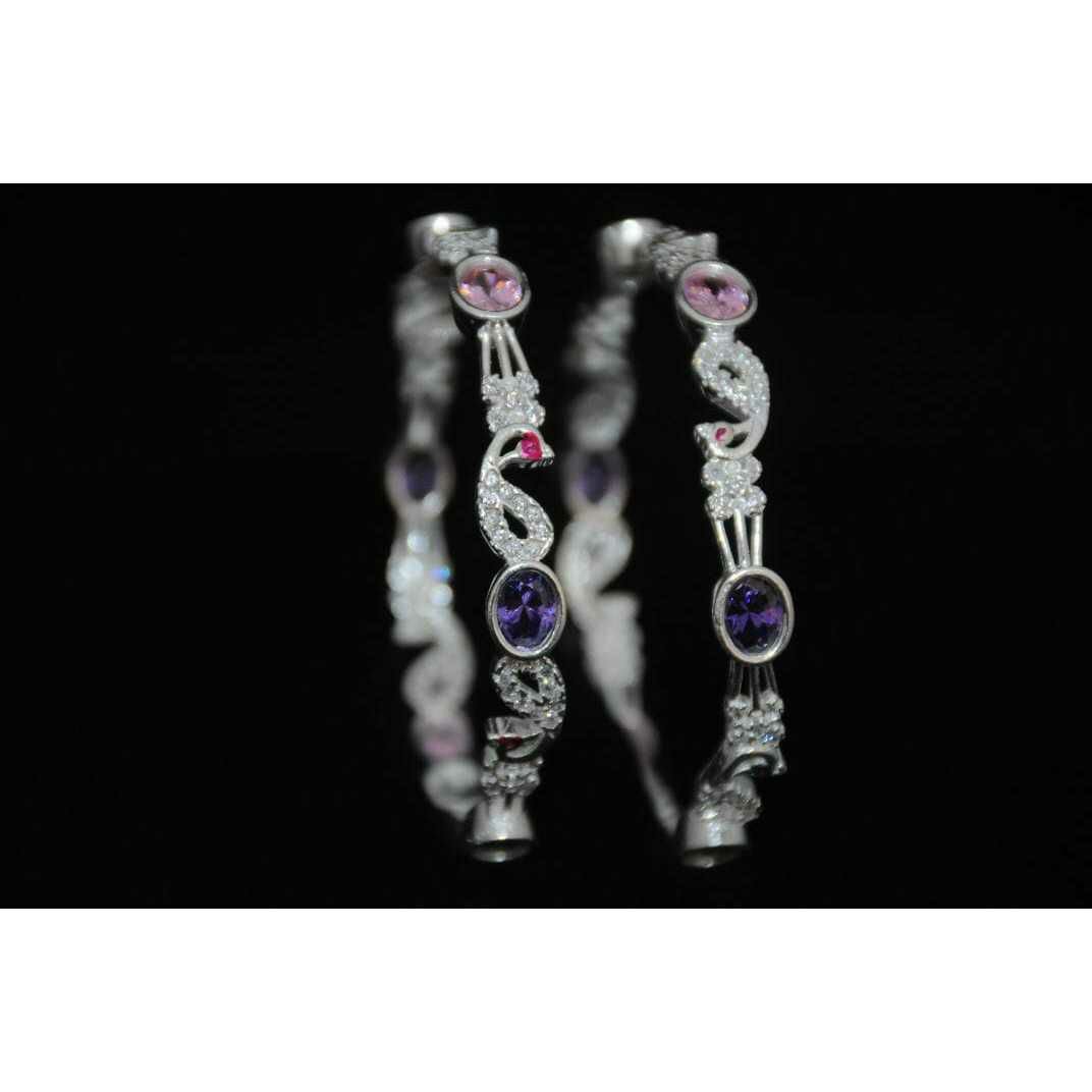 Mina Peacock(Mor) Pis Semi Micro Sitting Bangle(Kadli,Kangan) Ms-1507