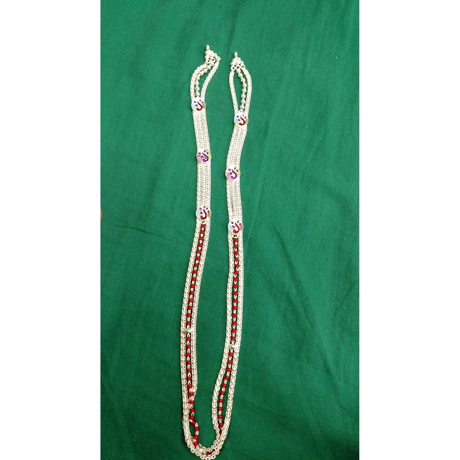 Milan Chain Middle Red(Lal) Moti Casting Peacock Mangalsutra