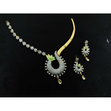 92.5 sterling silver two tone necklace set by 