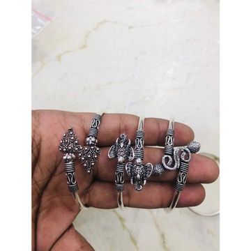 92.5 sterling silver antique oxidised baccha kada by 