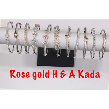 92.5 Sterling Silver Rose Gold Kada by 