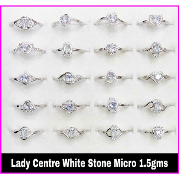 92.5 Sterling Silver Lady Centre Micro White Stone... by 
