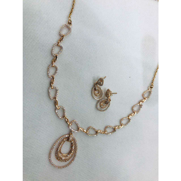 92.5 Sterling Silver Fantastic Look Rose Gold Neck... by 