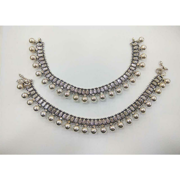 92.5 Sterling Silver New Designer Anklet(Payal) Ms... by 