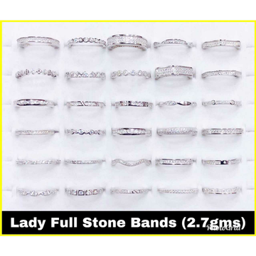92.5 Sterling Silver Lady Full Stone Micro Band Ms... by 