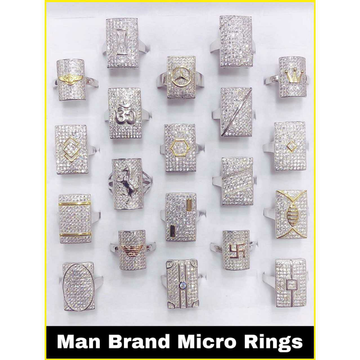 92.5 Sterling Silver Man Brand Micro Ring Ms-3563 by 