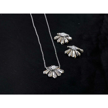 92.5 Sterling Silver Different Look Pendant Set Ms... by 