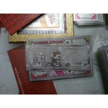 Cholel Nakshi Dull Finishing Silver Currency Note... by 