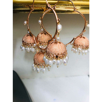 92.5 sterling silver rose gold jummer earring Ms-2... by 