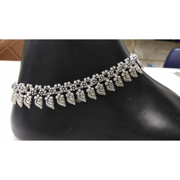 92.5 Sterling Silver Dull Finish Oxodize Anklet(Pa... by 