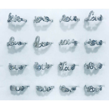 92.5 Sterling Silver Love Ring Ms-2980 by 