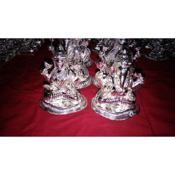 Hollow Poli Finish Ganesh Laxmi Plain Murti(Bhagva... by 