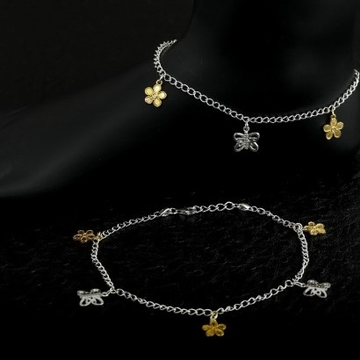 Silver stylish anklets  by 