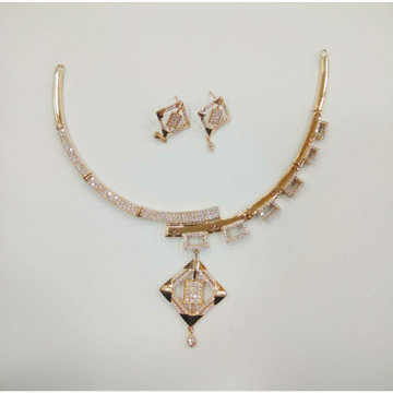 92.5 Sterling Silver Rose Gold 2(Two) Tone Necklac... by 