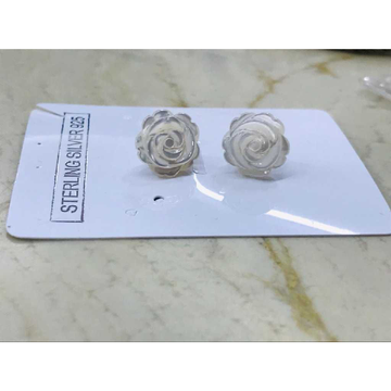 92.5 Sterling Silver Rose Earrings by 