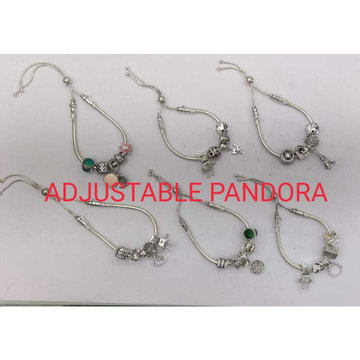 92.5 Sterling Silver Rodiyam Adjustable Pandora Br... by 