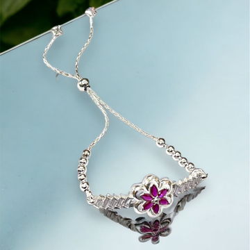 925 Silver Flower Design Bracelet by 