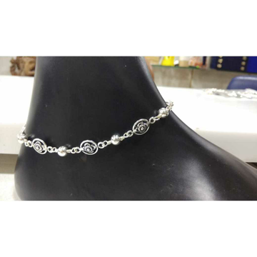 92.5 Sterling Silver Oxodize Sober Look Anklet(Pay... by 