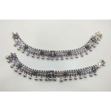 92.5 Sterling Silver Indian Payal(Anklet) Ms-3757 by 