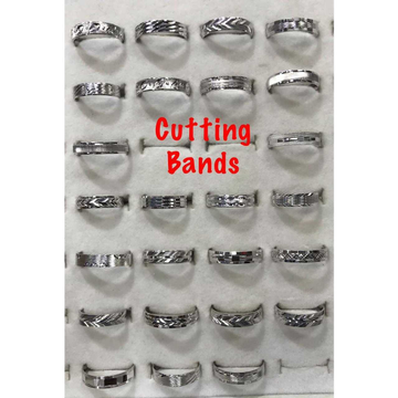 92.5 Sterling Silver Cutting Band Ring by 