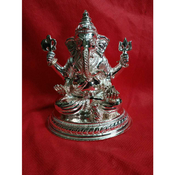 Round(Goal) Plate Cholel nakshi Ganpatiji Murti(Bh... by 