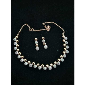92.5 Sterling Silver Beaded Necklace Set by 