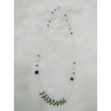 92.5 Sterling Silver Bagaldana Chain Green Pearl M... by 