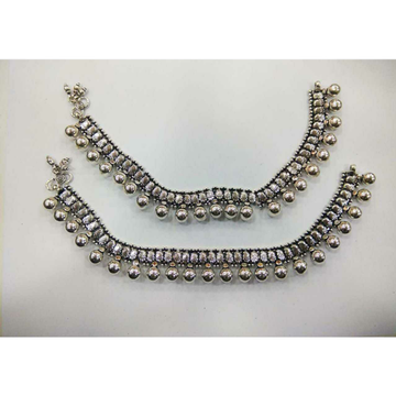 92.5 Sterling Silver Royal Look Anklet(Payal) Ms-3... by 