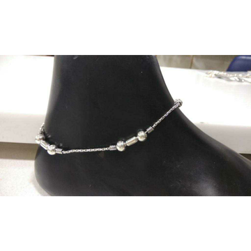 92.5 Sterling Silver Square Chain Bol Pipe Anklet(... by 