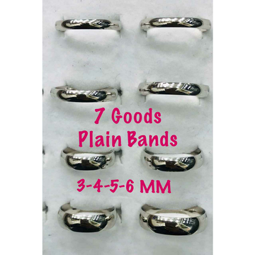 92.5 Sterling Silver 3-4-5-6 Mm Plain Bands(Hand K... by 