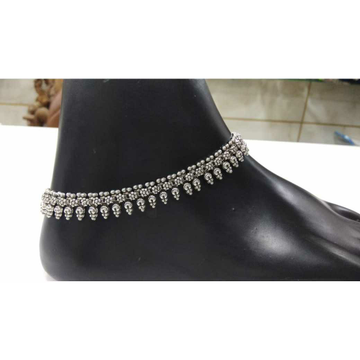 92.5 Sterling Silver 2(Two) Lair Anklet(Payal) Ms-... by 