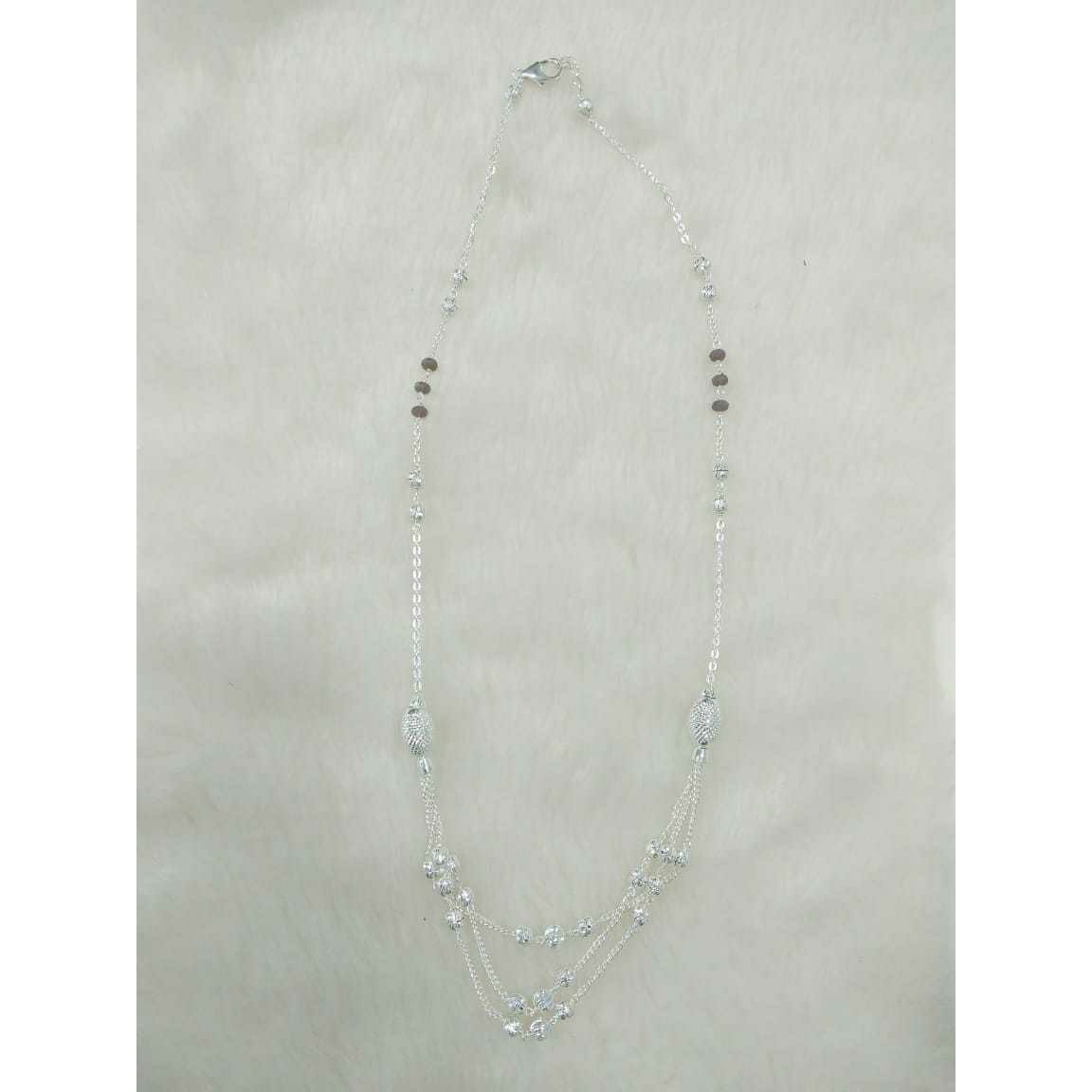 92.5 Sterling Silver Motiya Bagaldana White Cholel Bol & Para Mangalsutra Ms-2967