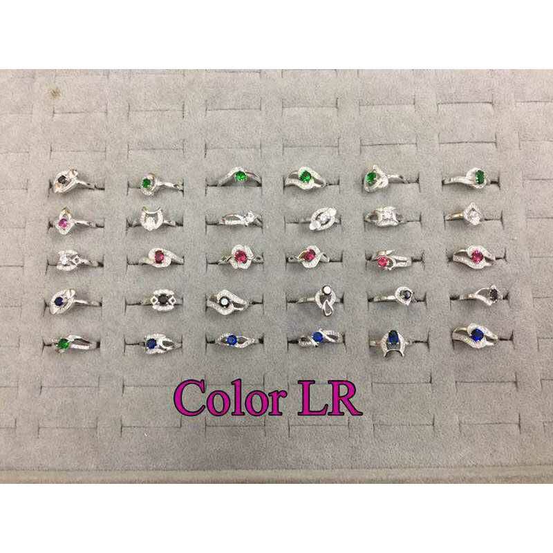 92.5 Sterling Silver Colourfull Ladies Ring Ms-2910