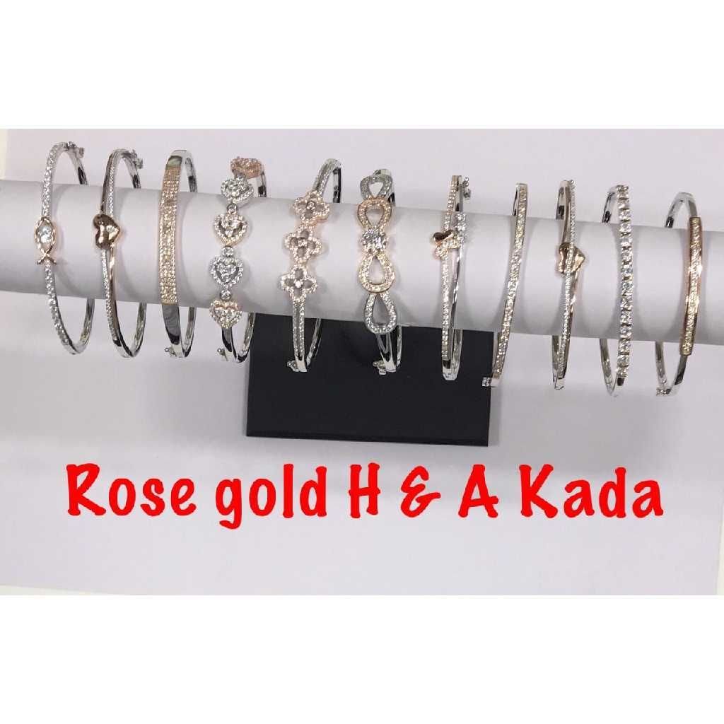 92.5 Sterling Silver Rose Gold Kada