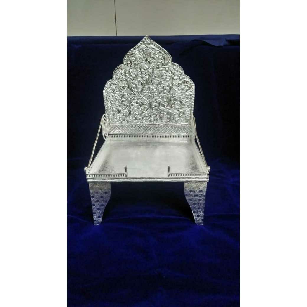 Fancy Super Nice Light Weight Hollow Halfly Plain & Halfly Nakshi Cholel Antique Rajasthani Nathdwara Type Sihasan Ms-1338