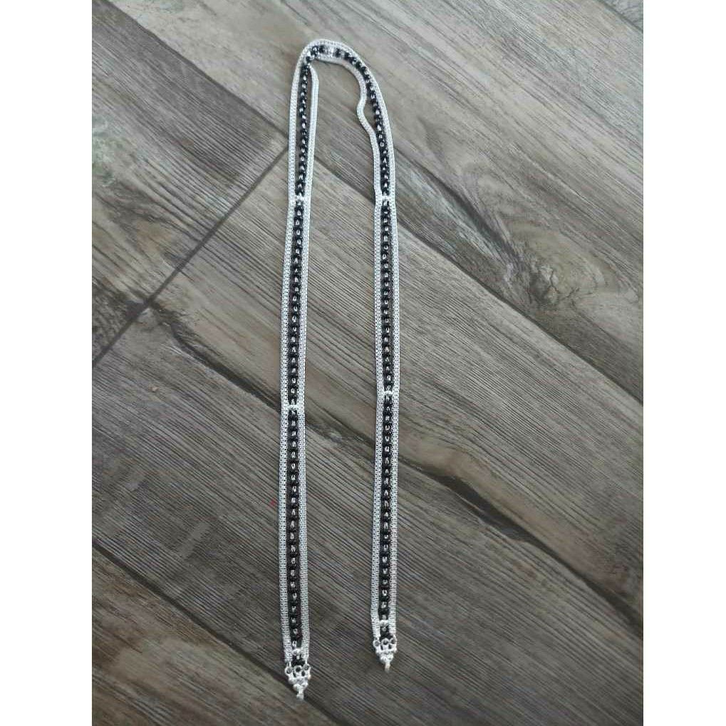 3(Three,Tin) Line Side Milan&Sadak Dabal Box Chain Middle Black(Kala) Moti Mangalsutra Ms-2325