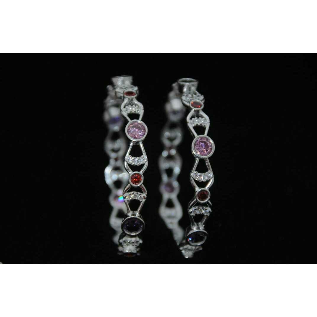 Dual Stone Fitting Semi Micro Sitting Bangle(Kadli,Kanga) Ms-1512