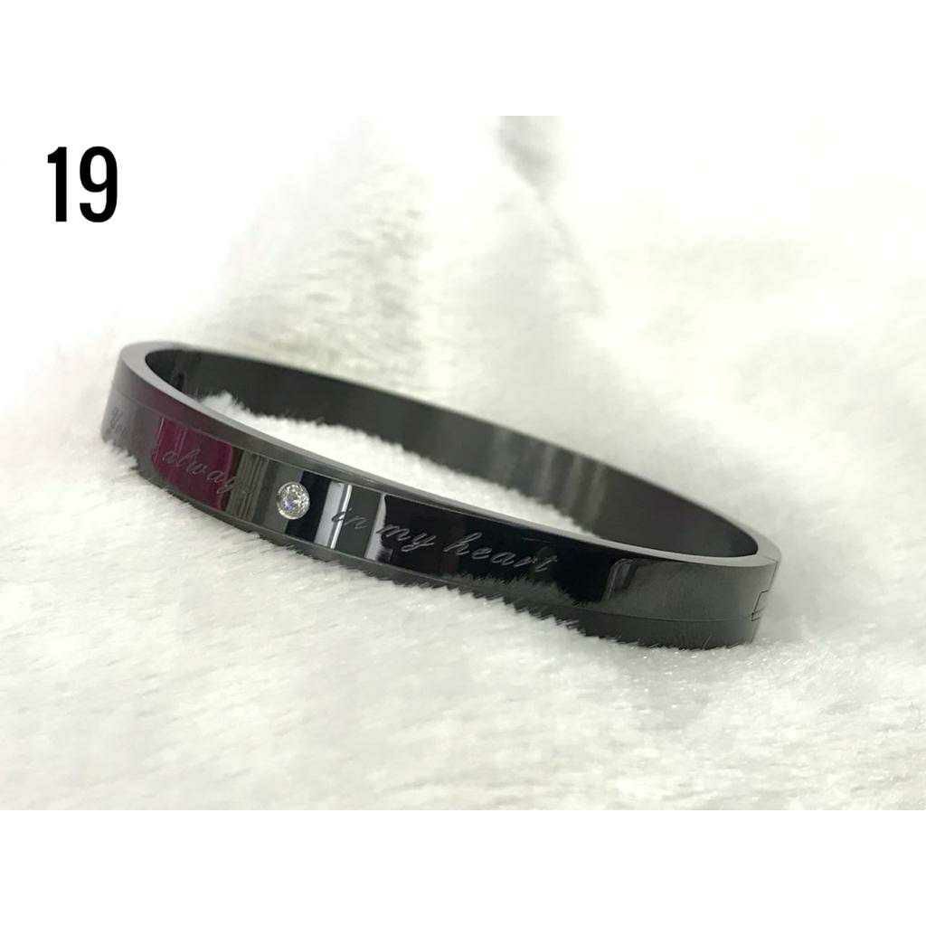 Round Dark Black Dimond Panjabi Kada Bracelet Ms-1901