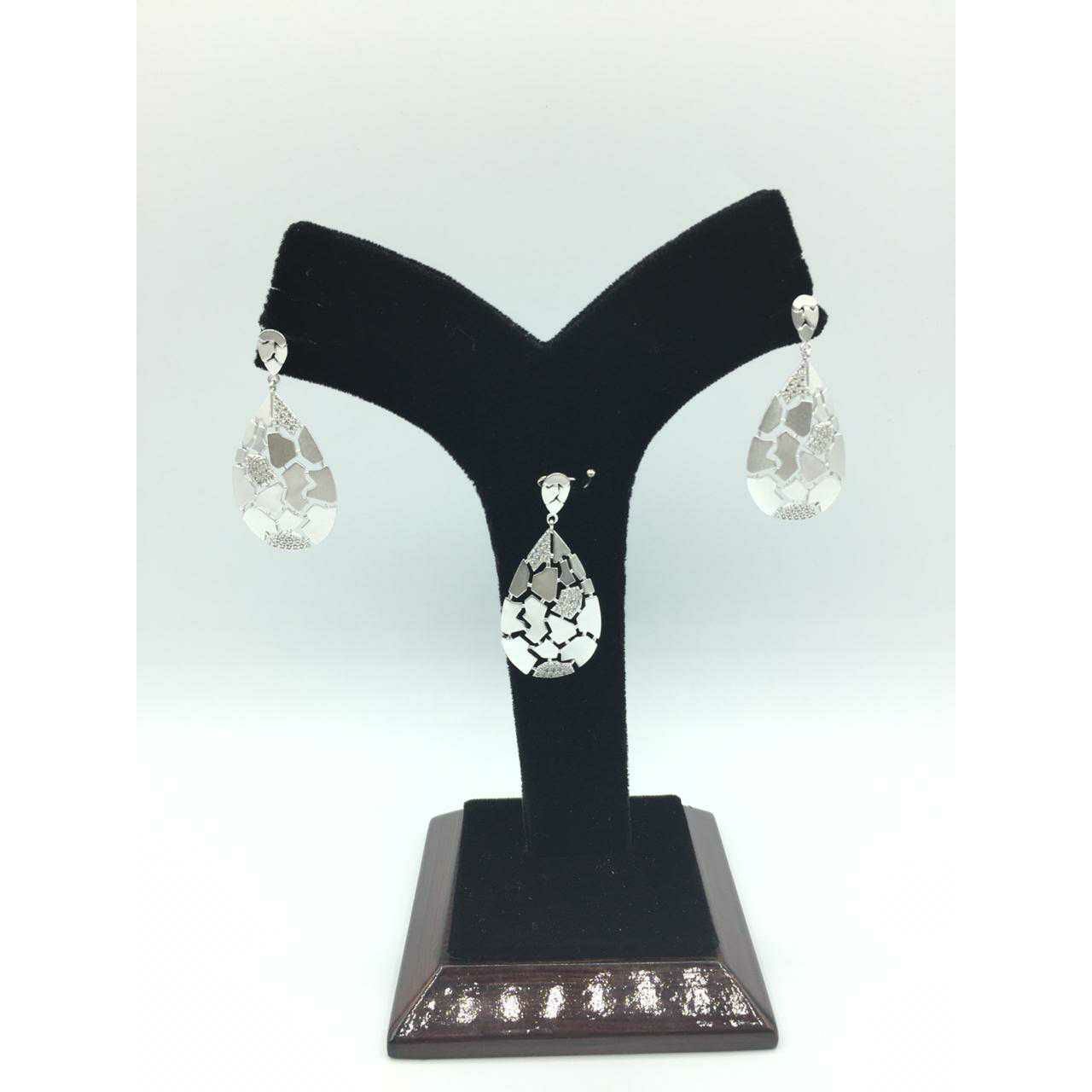 92.5 sterling silver dull finish antique made Earring With pendant ms-3086