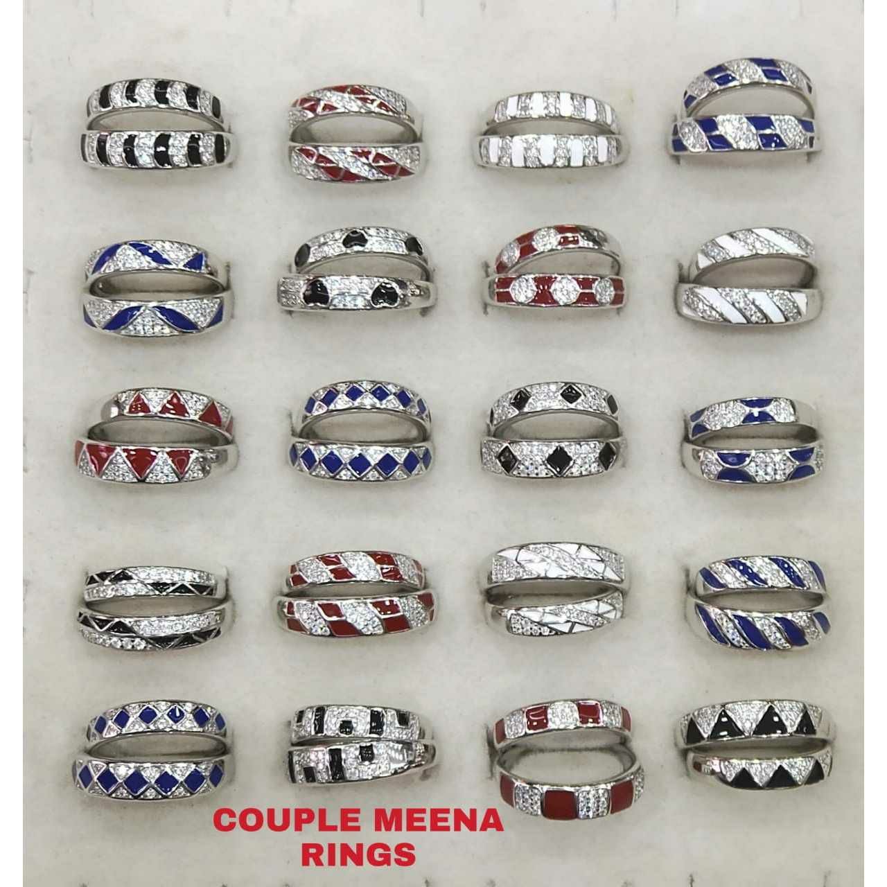 92.5 Sterling Silver Couole Mina Ring Ms-3234