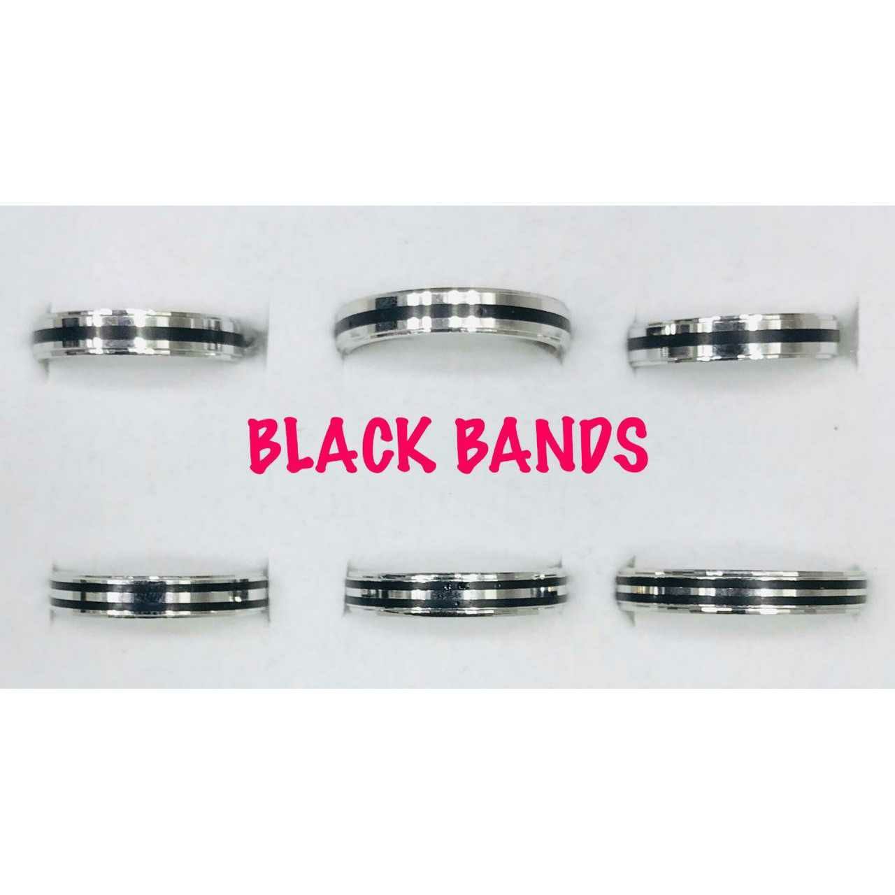92.5 Sterling Silver Black Machine Mina Bands(Hand Finger Kayda) Ms-2648