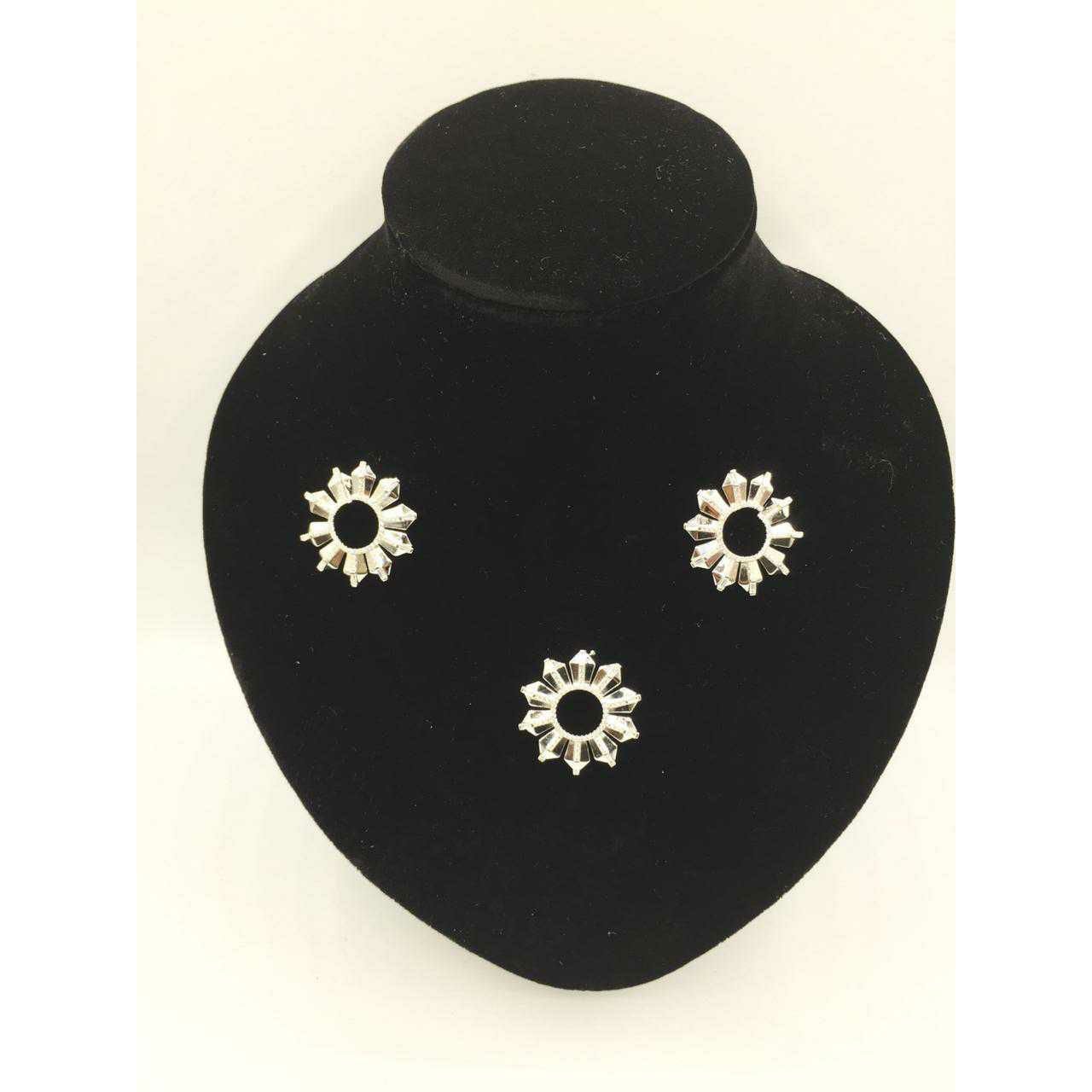 92.5 Sterling Silver Rodyam Light Weight Pendant Set Ms-3094