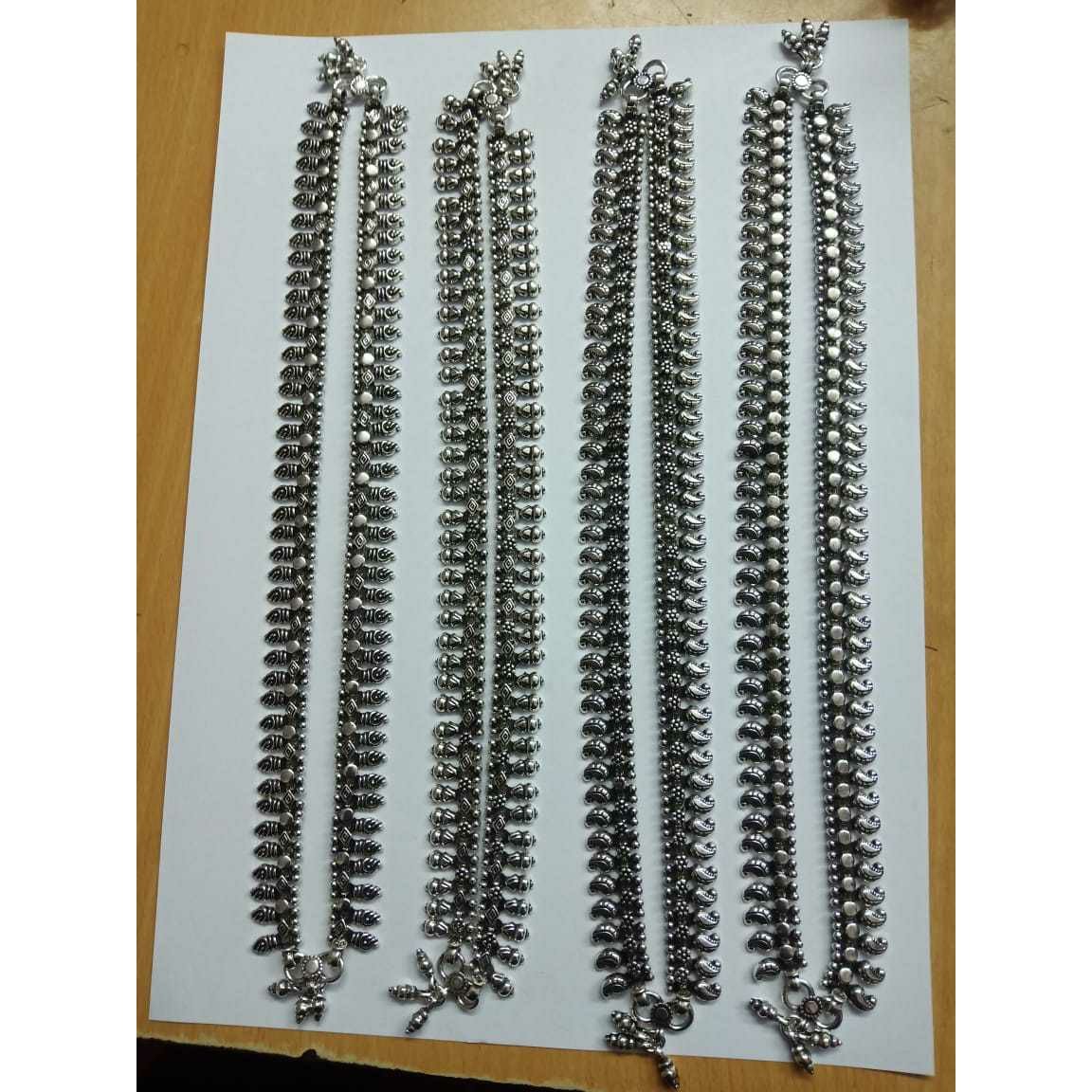 92.5 Sterling Silver Gini Payal(Anklet) Ms-3454