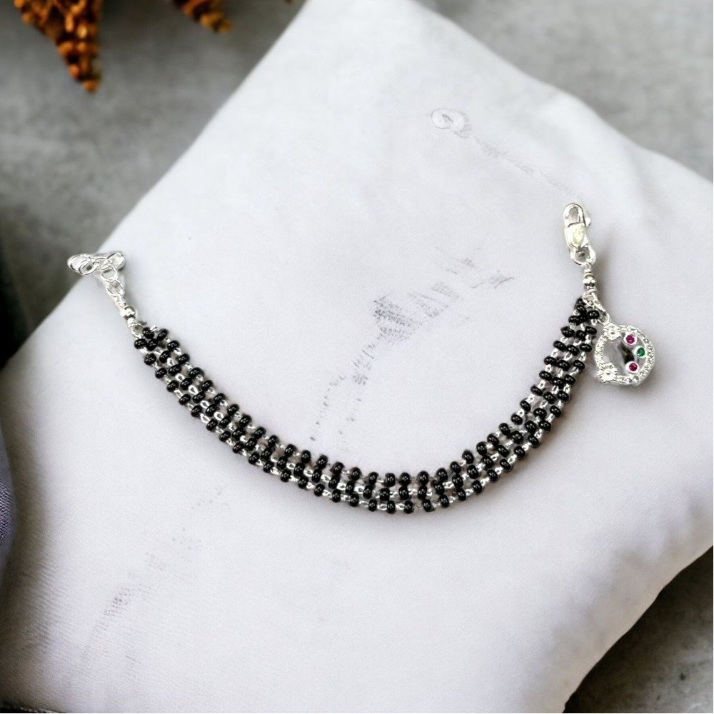 925 Silver Three Layer Mangalsutra Bracelet