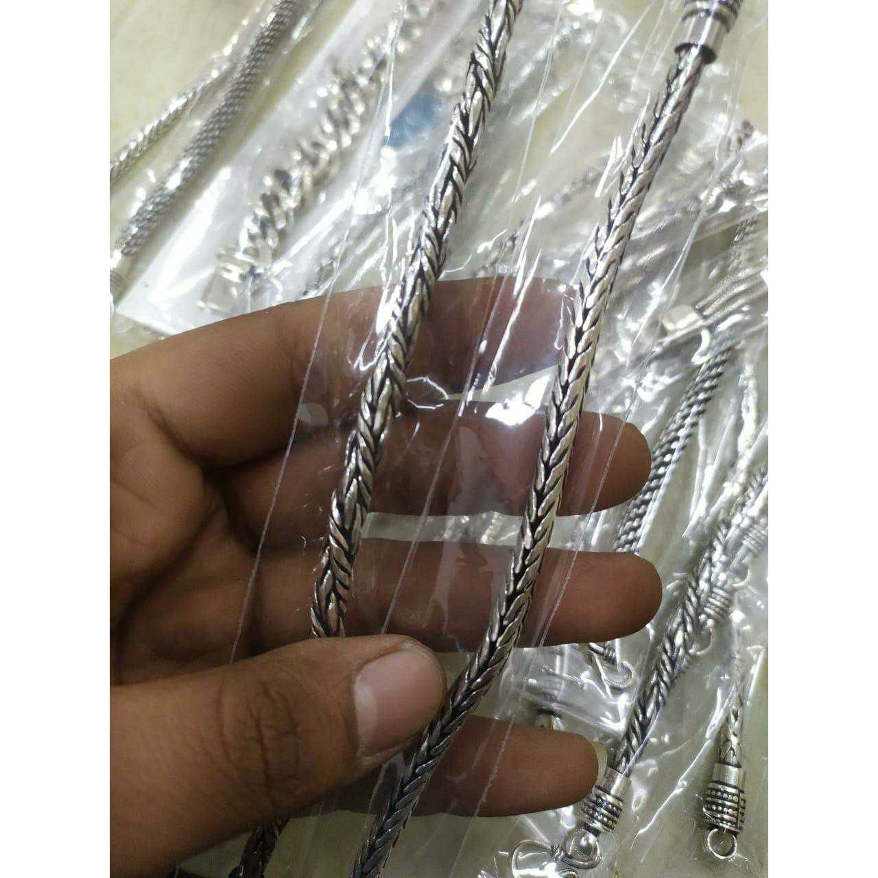 92.5 Sterling Silver Handmade Nakshi lock Bracelet Ms-2763