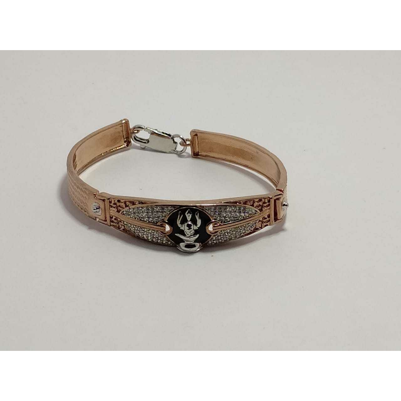 92.5 Sterling Silver Rose Gold Adjustable Kada Ms-3893