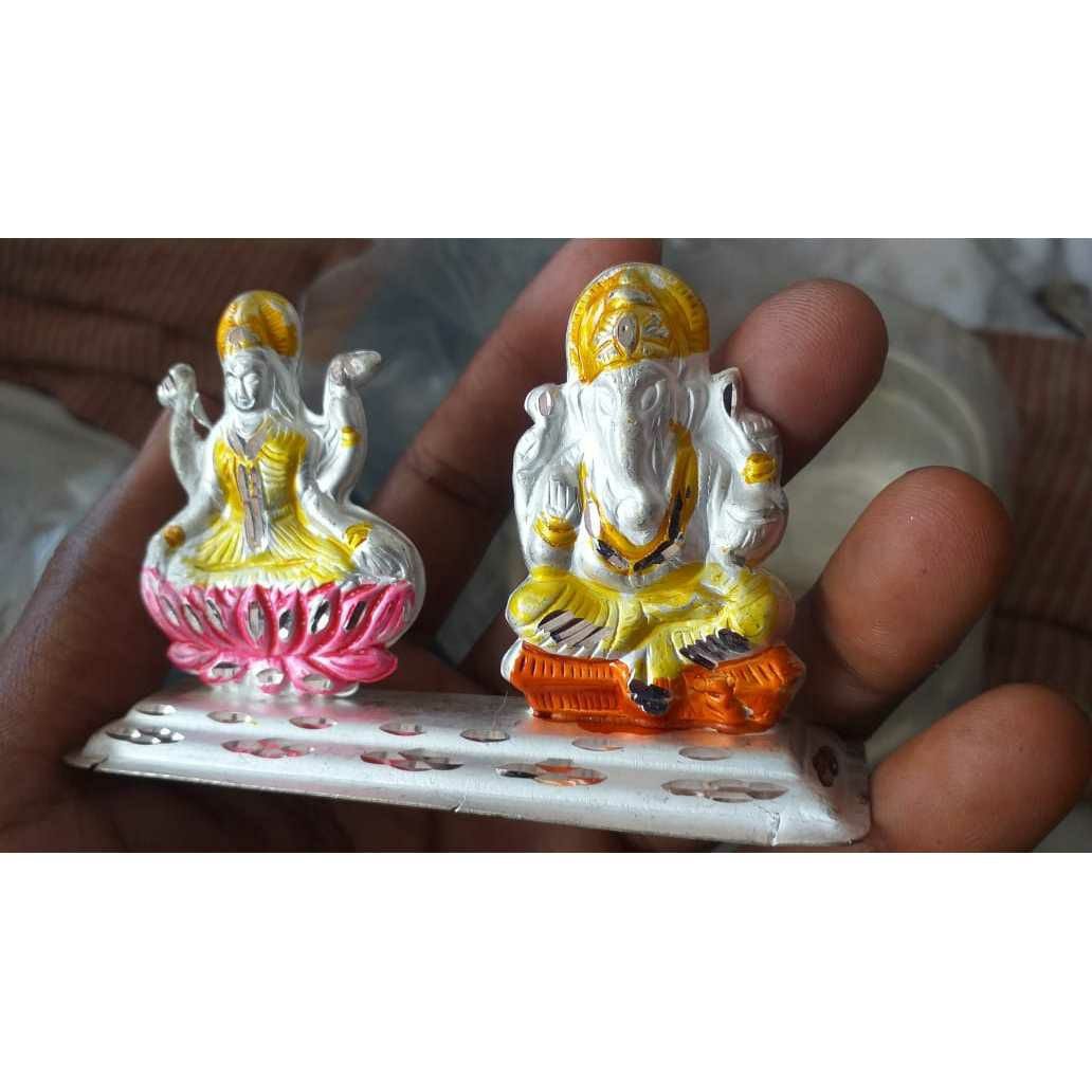 Ganesh-laxmi Cholel Nakshi Mina Different Style Casting Murti(Bhagvan,God)