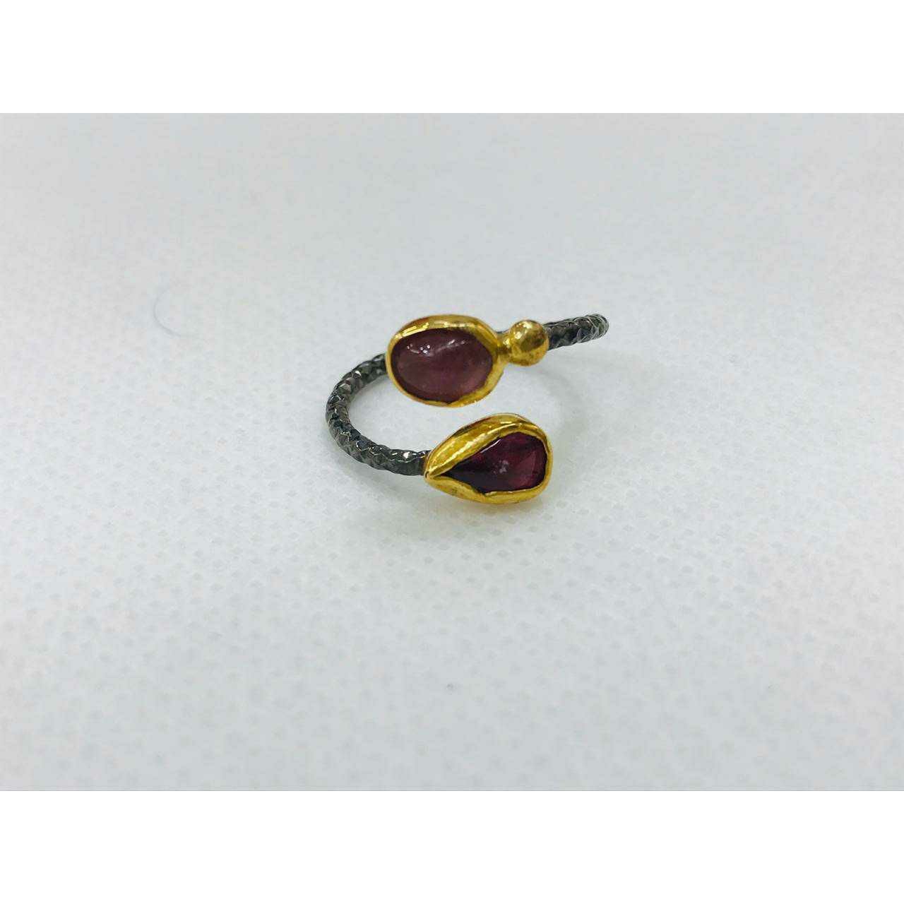 92.5 Sterling Silver Adjustable Coted Ring
