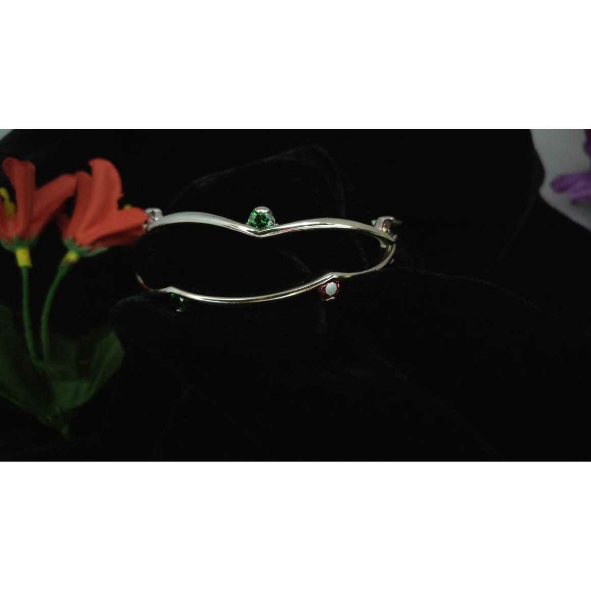 92.5 Sterling Silver Singapuri Bangle(Kadli,Kangan,Kada,Patla) Ms-3788